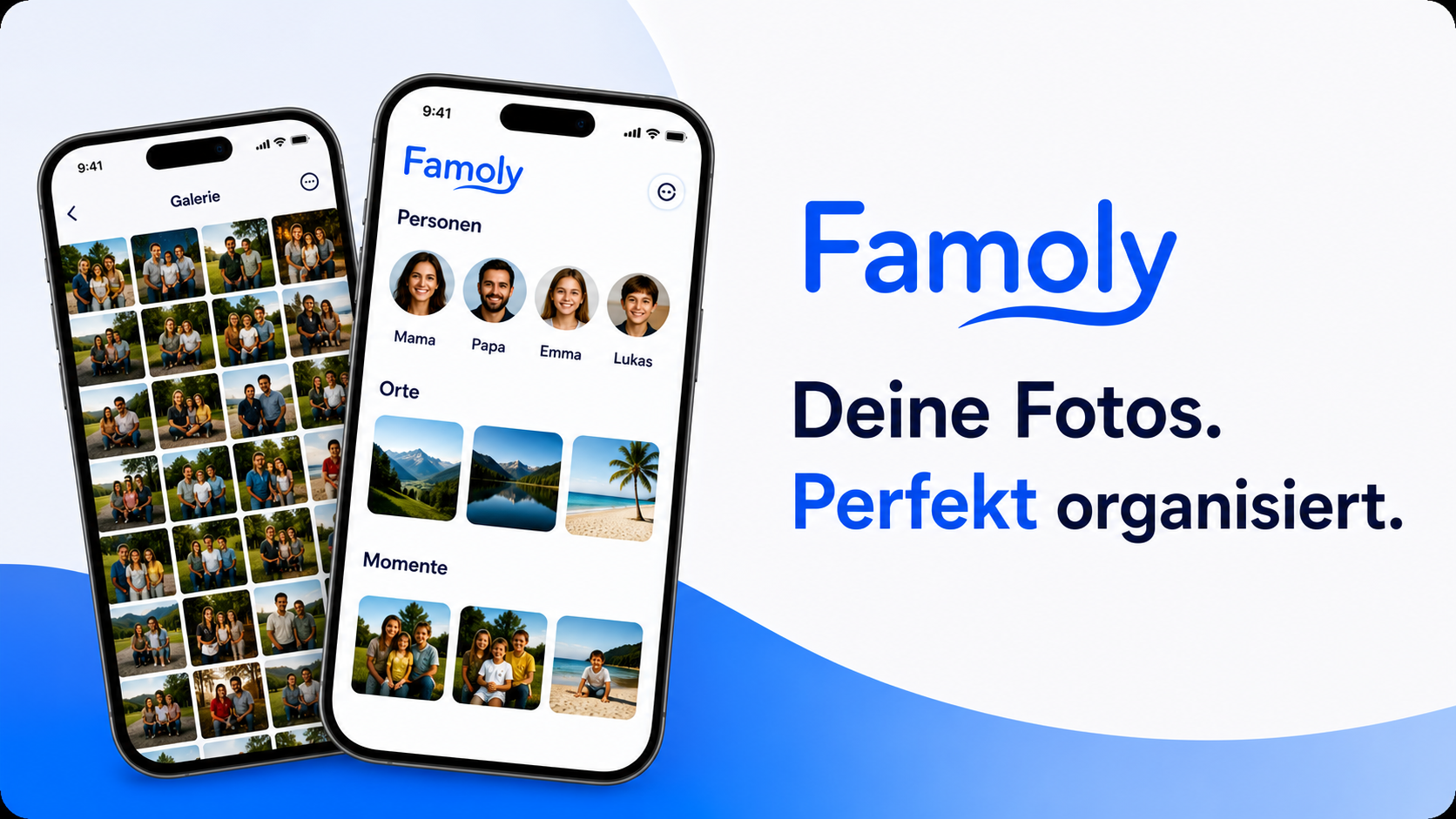 Famoly Projektgrafik zur übersichtlichen Organisation von Fotos
